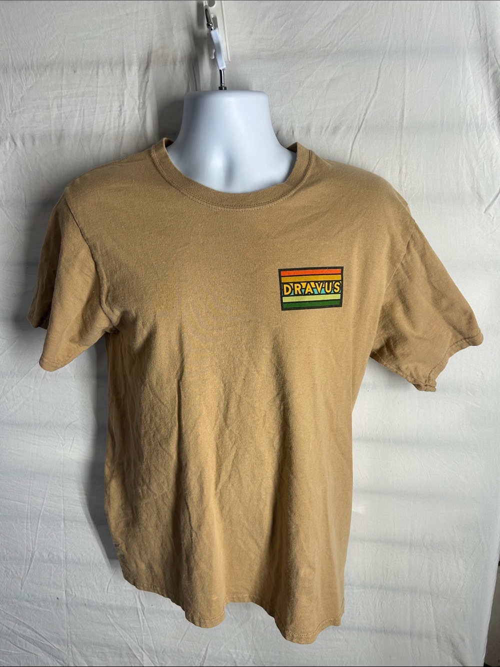 Dravus Tan Short Sleeve Logo Crew Tee
